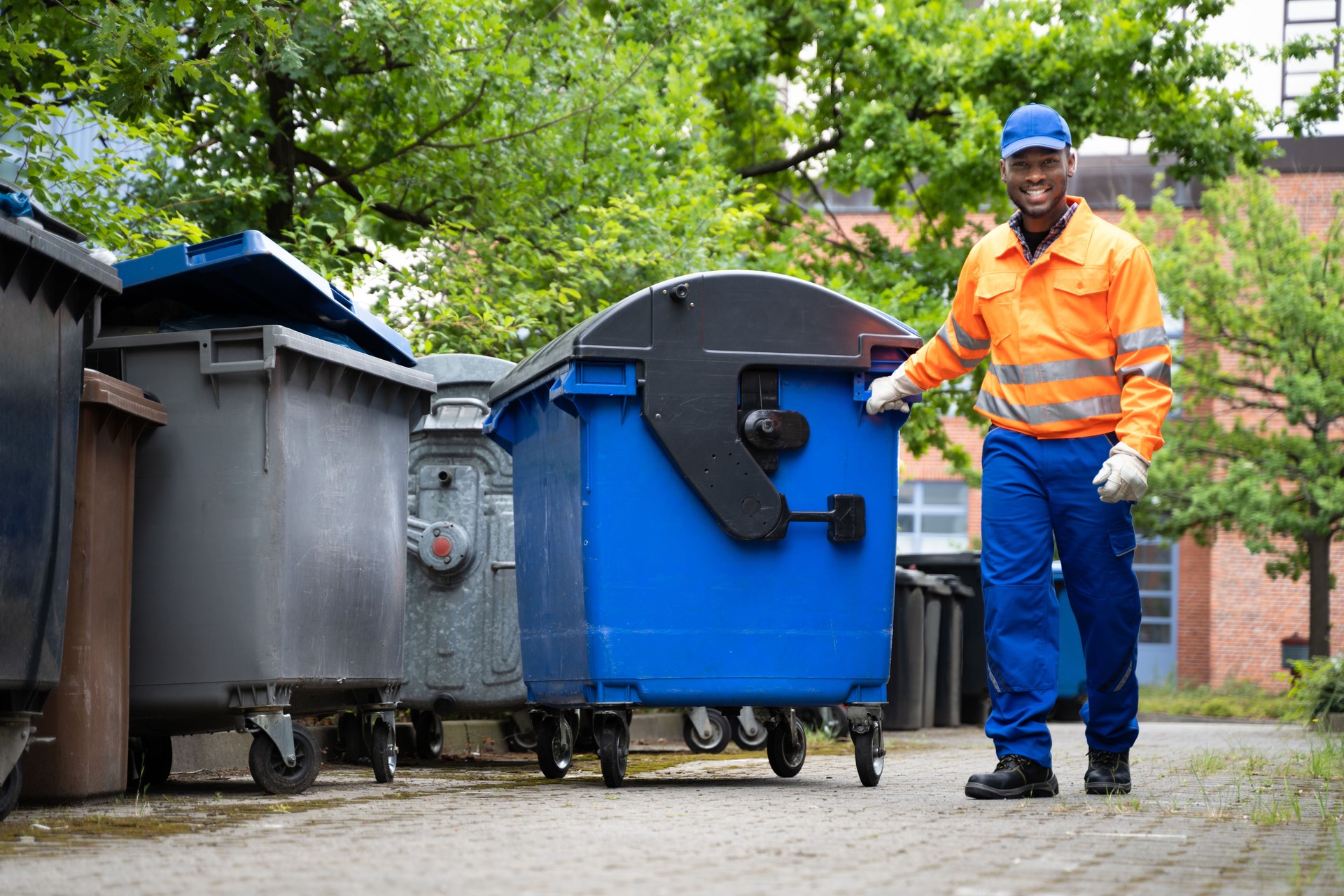 Garbage Removal Man Doing Trash